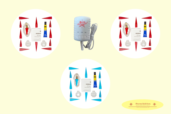 Sterne-Set A1b rot/blau/rot